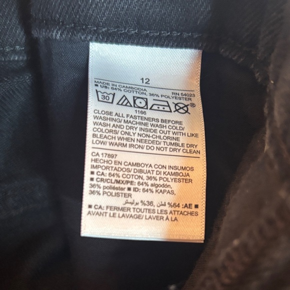 Old Navy Black Distressed Sky High Straight Leg Jeans - Picture 5 of 9